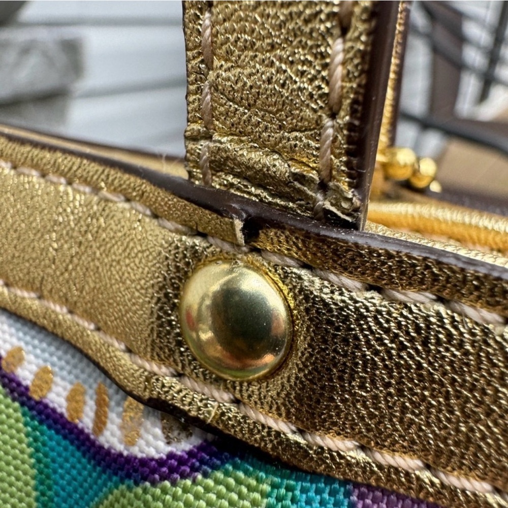 COACH POPPY Colorful Graphic Tote with Gold Handles! Limited Edition! - Picture 8 of 8